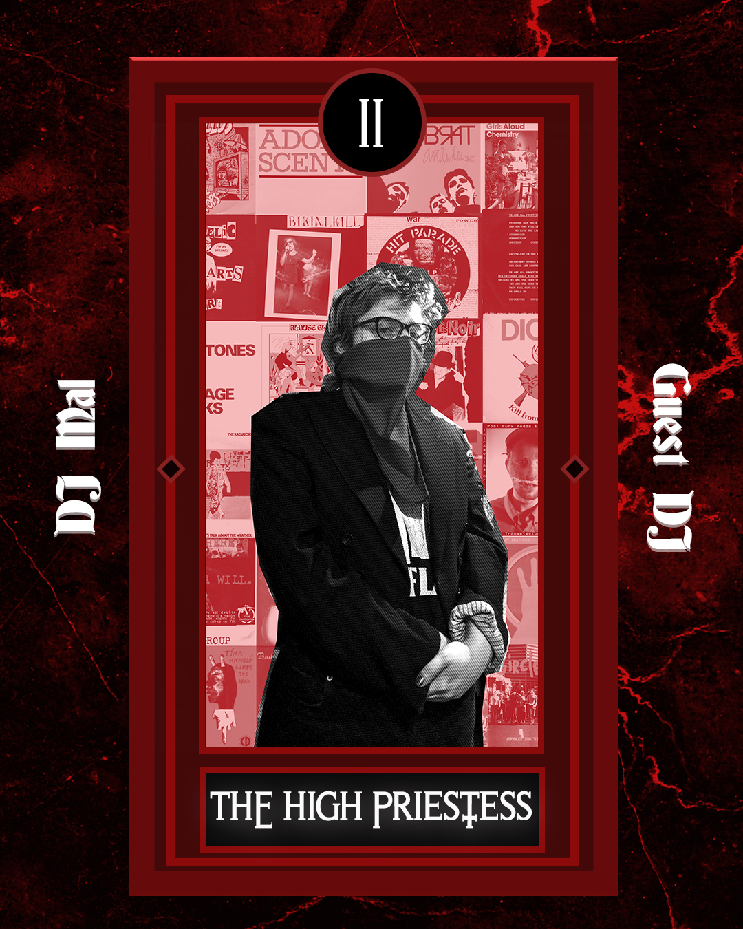 Portrait of DJ MAL as the High Priestess of the Tarot